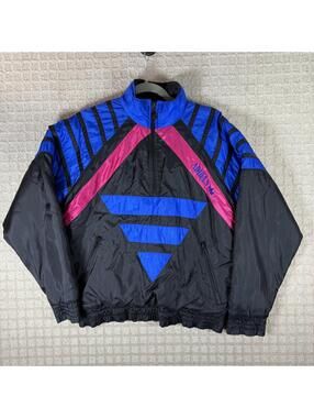 Vintage Adidas Geometric Windbreaker Jacket Small